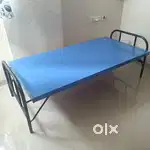 Single Cot, Leg Foldable ,Blue Colour, Factory condition