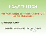 Home Tuition for JEE Maths