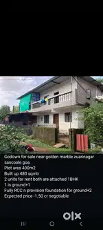 Godown for sale near golden marble sancoale zuarinagar goa.