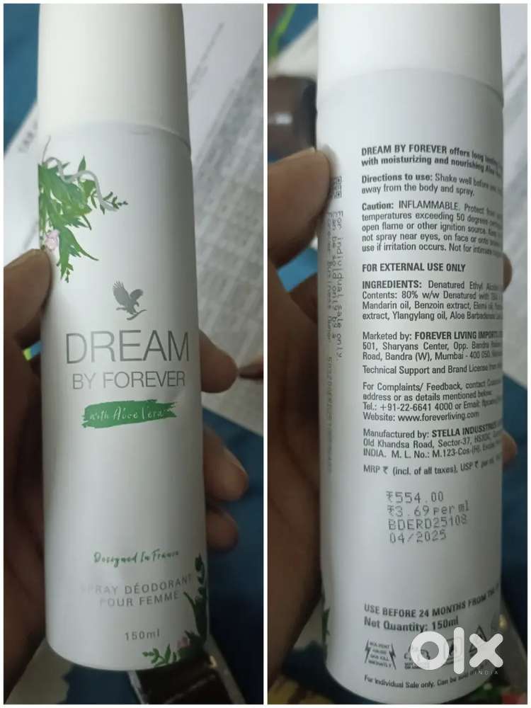 Dream by Forever Body Spray with Aloe Vera - 150ml (Original)