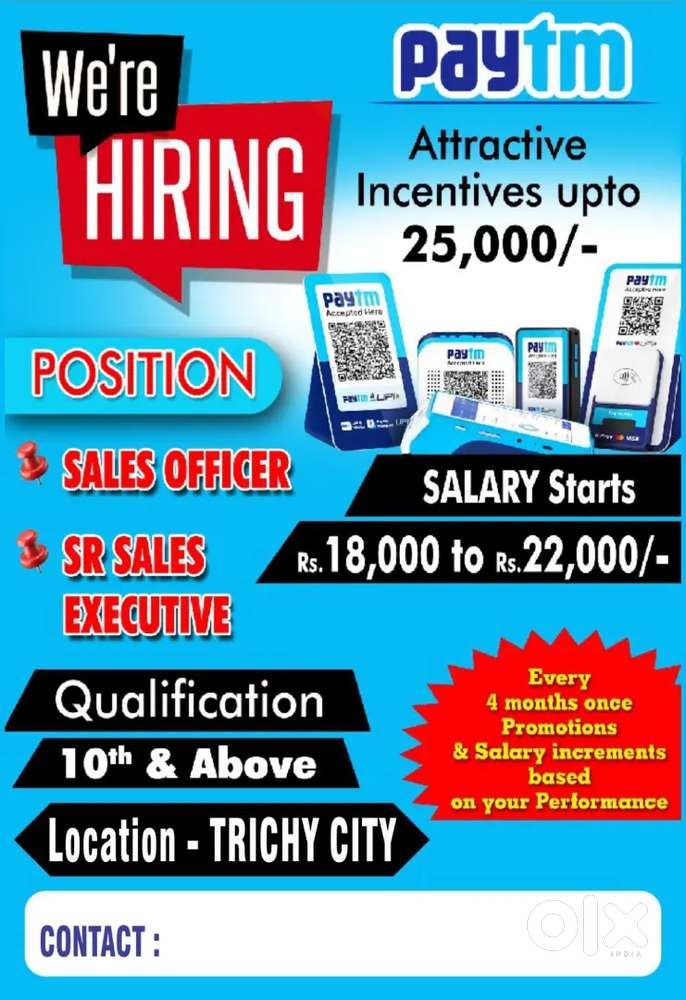 Need Sales person for PAYTM