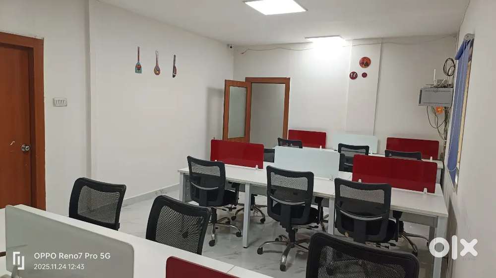 15 workstation plug and play office space rent in Madhapur