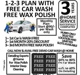 1st Car wash is  FREE , 1st MONTH 20% DISCOUNT