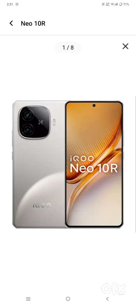 IQOO neo 10r 8/128 only 2 months old