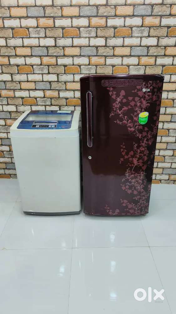 Lg turbo drum automatic top load with single door combo @ 15000**