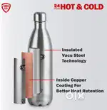 Cello Swift thermo Steel bottle 2.2 L 24 hours water cool and hot
