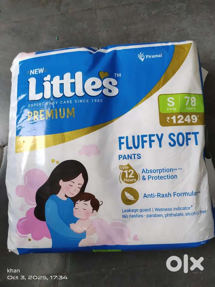 Little's Premium Baby Diapers small size 78pcs