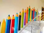 Play school wall art painting+ kids babys room wall art+ wall mural