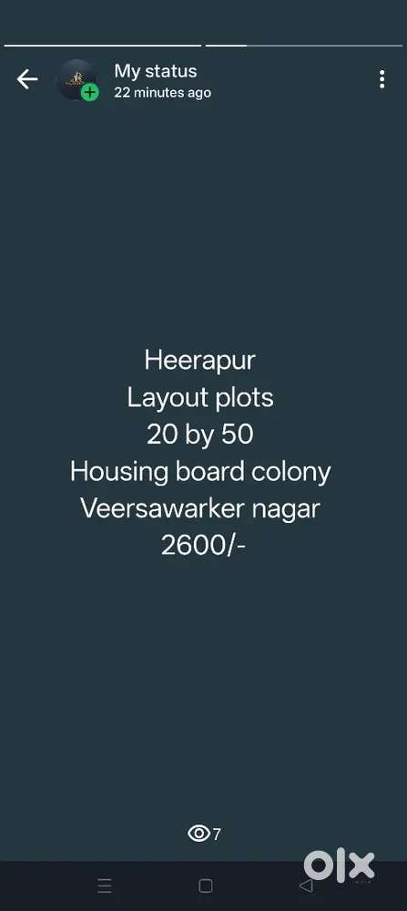 1000 sqft Layout plot @ heerapur housing board colony