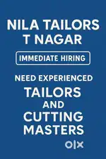 Required Experienced tailors