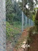 Barbed wire fencing slab wall chain link fencing