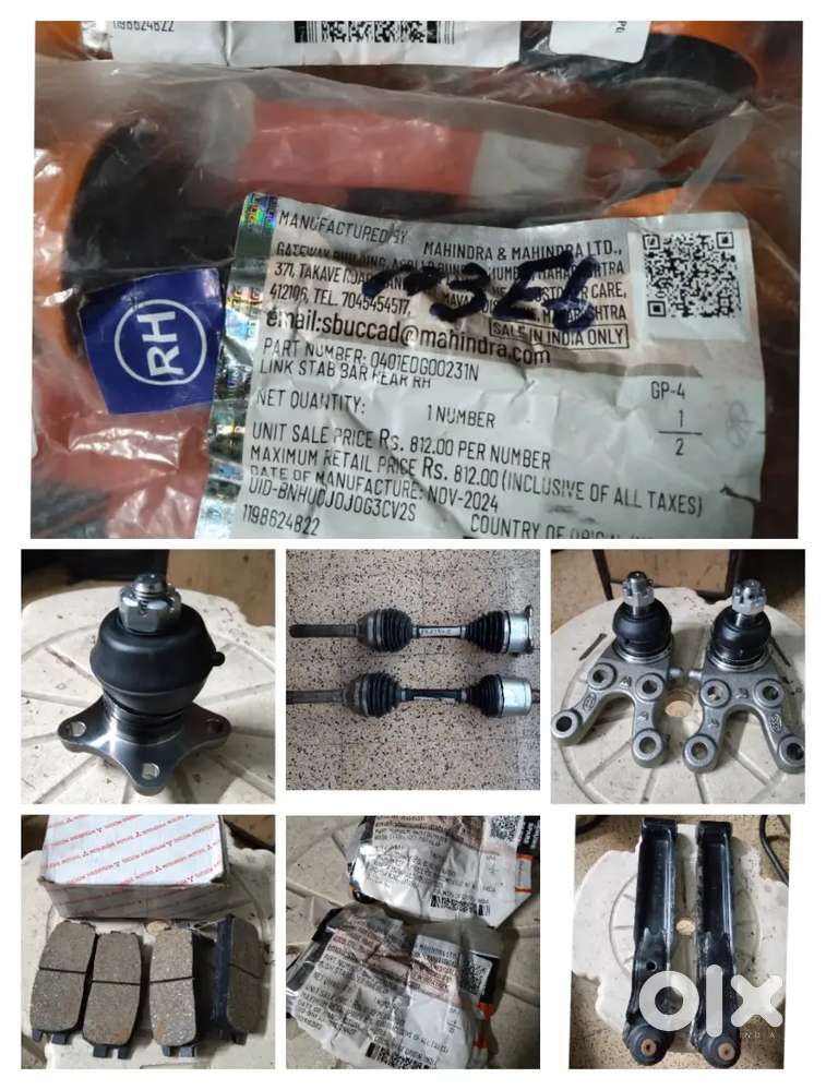Spare parts (Mahindra Thar, Mitsubishi Pajero SFX, Maruti Alto)