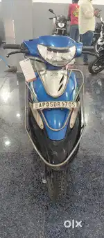 TVS scooty pep+ 2017 registration blue color in excellent condition