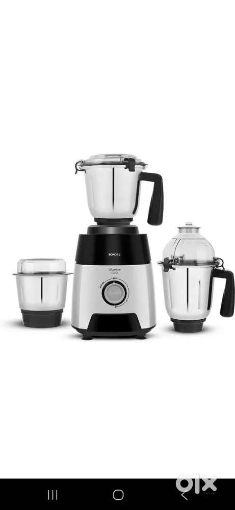 Borosil Silverline Mixer Grinder (Silver) 750W
