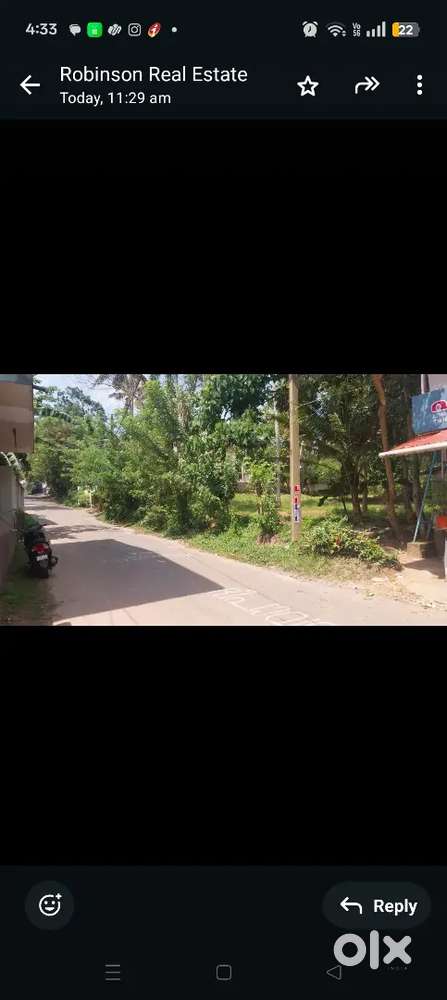 22.5 cent  land for sale chirayinkeezhu