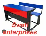 New designer student table bench school furniture institute furniture