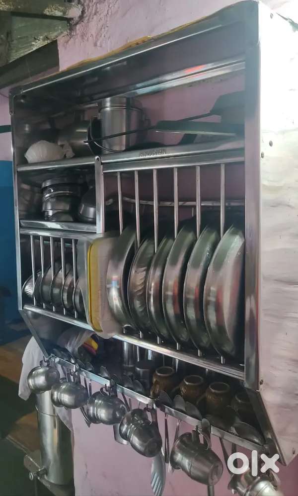 Utencil Kitchen Rack Stainless steel wall holder in good condition