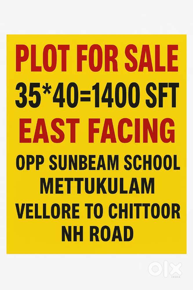 Plot for sale opp sunbeam School
