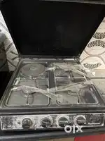 Gas stove sun flame with hot plate