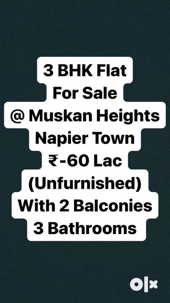 3 Bhk flat for sale @ Muskan Heights Napier Town