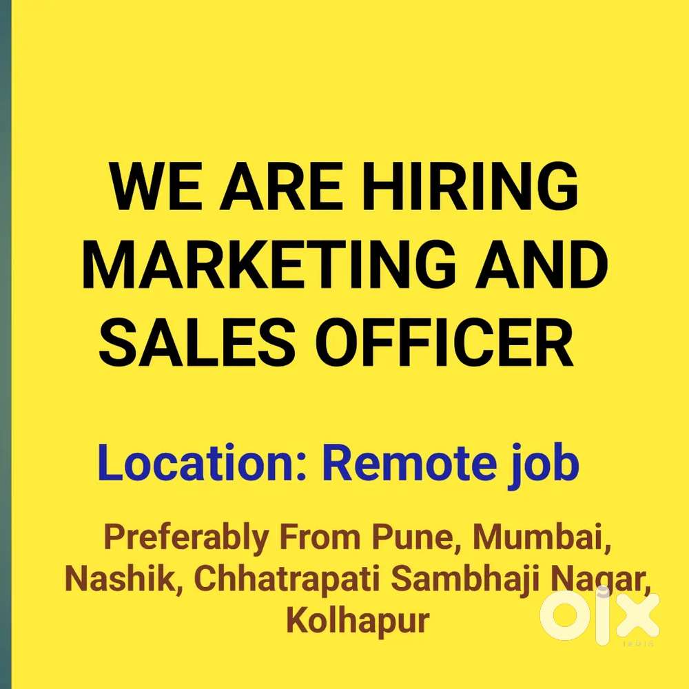 Marketing and sales officer