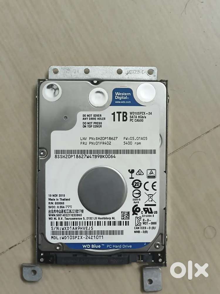 WD Black 1 TB 5400RPM SATA 7mm Laptop Harddisk