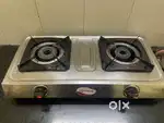 2 burner steel gas stove