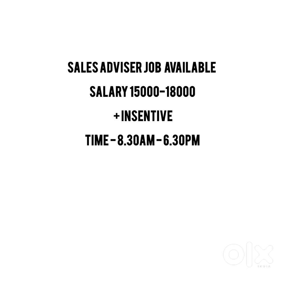 Sales adviser job available