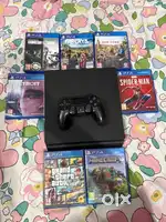 Play Station 4 slim (1 TB) (PACK of 7 GAMES)only games also available