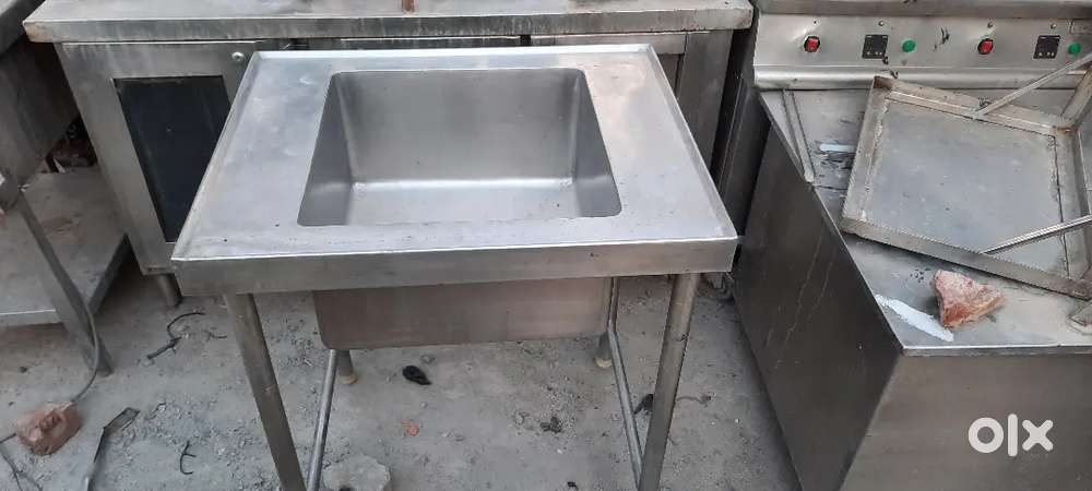 Used commercial restaurant table counter sink wash kitchen equipments