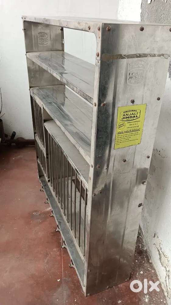 Stainless steel wall mounted kitchen stand and steel wick stove