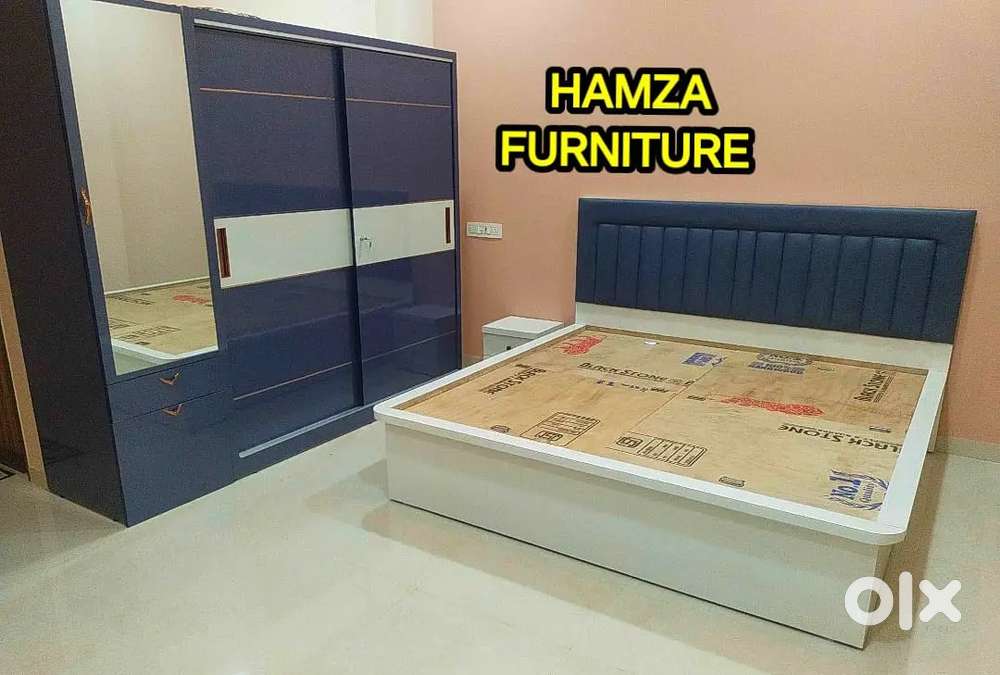 HAMZA FURNITURE NEW PLYWOOD BEDROOM SET BAJAJ FINANCE AVAILABLE
