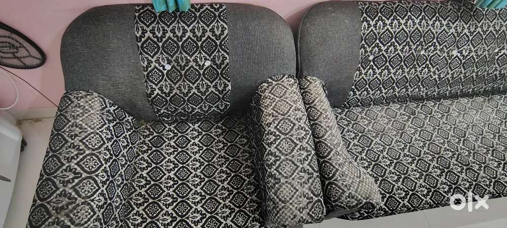 Black colour sofa