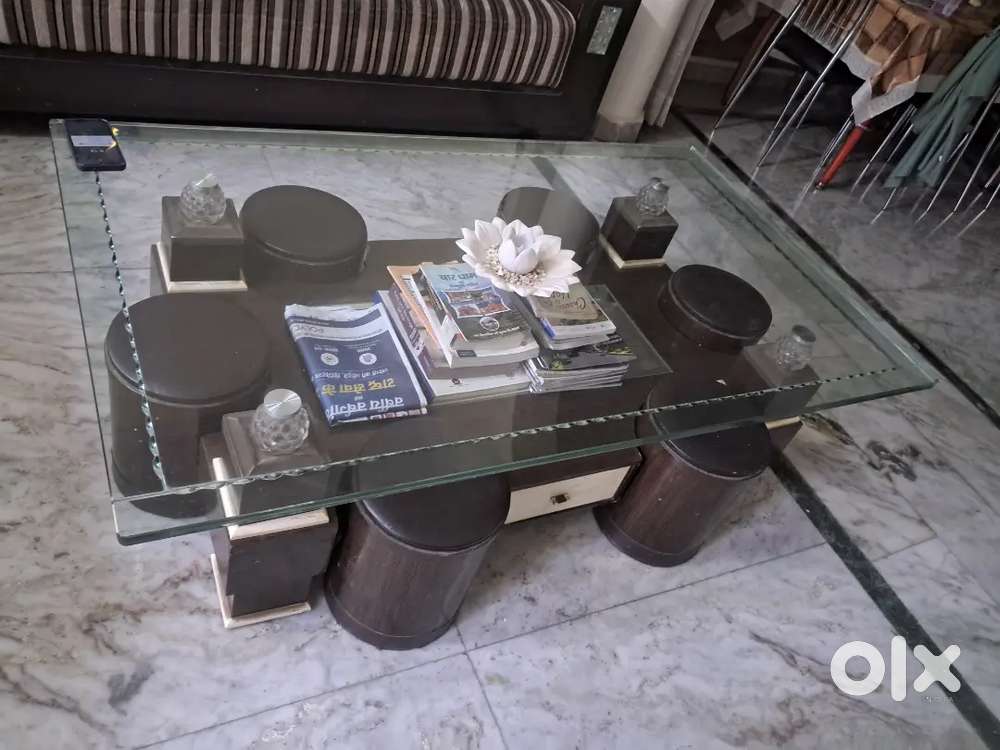 Central table Glass with 6 sitting