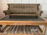 Selling Sheesham Wood Sofa - Three Seater with center table