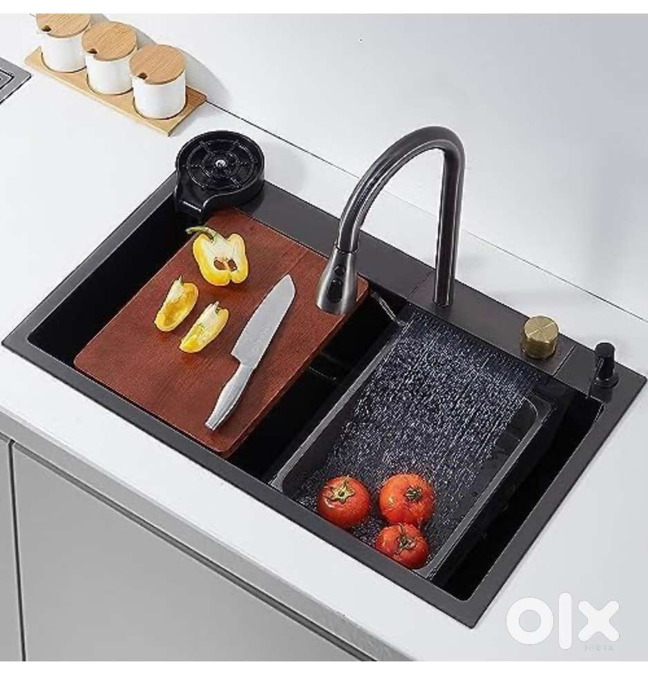 304 GRADE 24X18X10 WATERFALL SATIN KITCHEN SINK