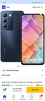 Vivo y200e 8/2381 year old h,  for more info.contact me