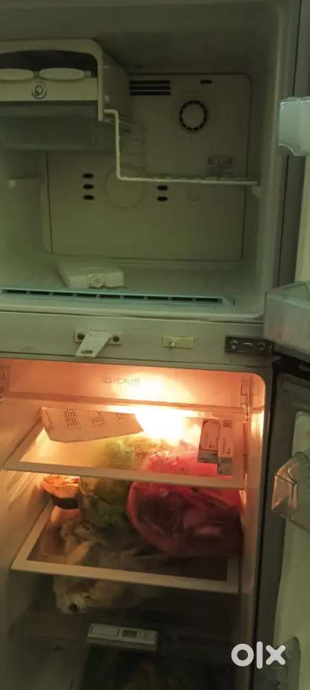 Double door fridge and washing machine