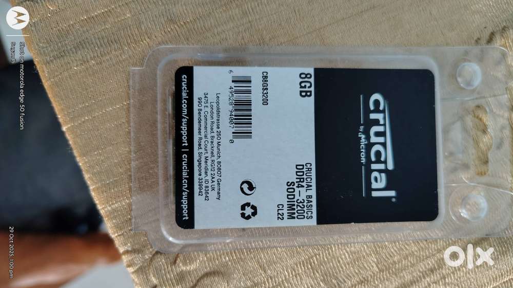 Crucial 8gb dd4 3200 sodimm