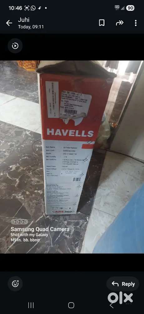Havells 11 fin wave Room heter