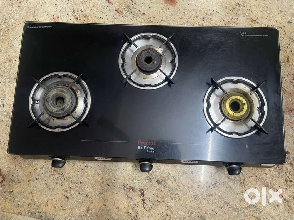 Preethi blu flame 3 burner gas stove for sale