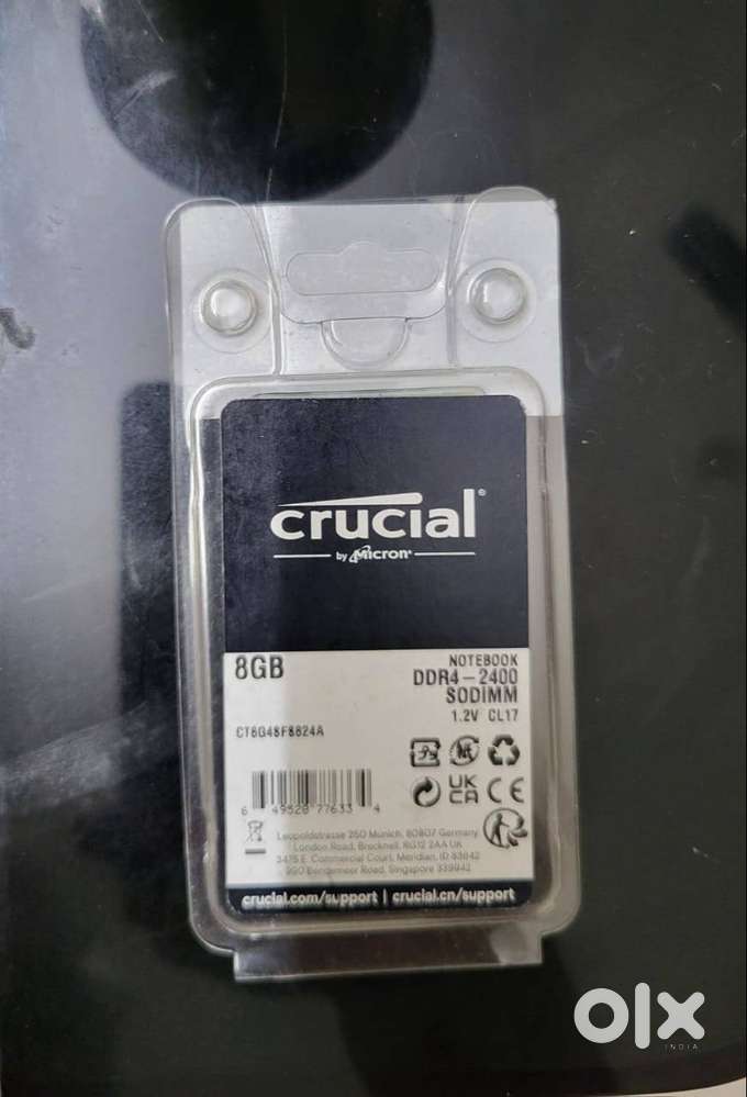Crucial CT8G4SFS824A 8GB DDR4-2400 PC4-19200 CL-17 SODIMM RAM