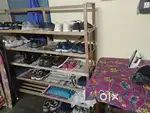 Wooden shoe rack