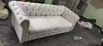 3 SEATER REXINE CLOTH SOFA SET