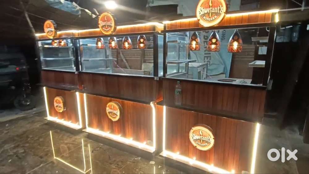 Stainless Steel Chaat / Food Stall Counter – Excellent Condition, Doub