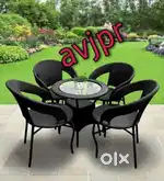 New canning furniture table with four chair set cafe furnitures outdoo