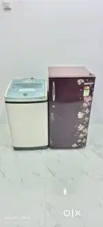 Combo sales fridge and washing machine working in good condition