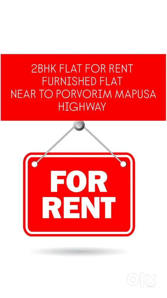 2BHK FLAT FOR RENT FURNISHED NEAR CHOGM ROAD & MAPUSA PORVORIM HIGHWAY
