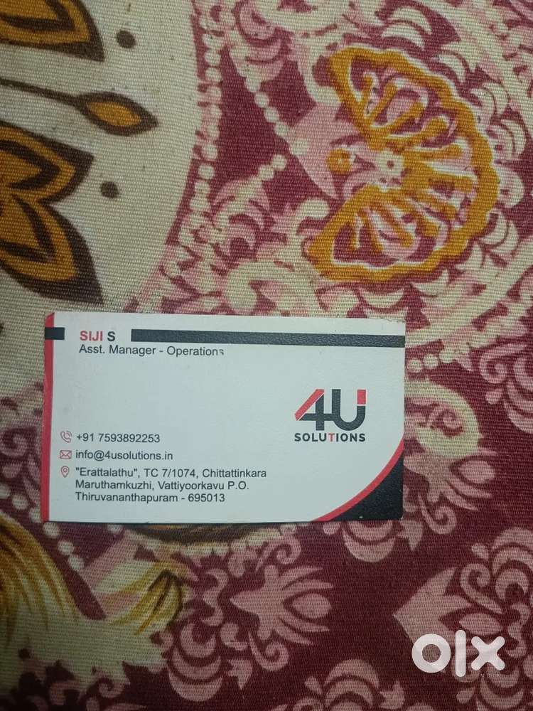 Housekeeping (cleaning) Ladys & Gents near by Lulu mall TVM