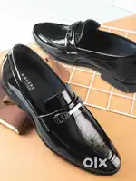 Here & Now Formal Black Shoes Size-10